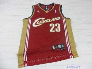 Maillot NBA Pas Cher Cleveland Cavaliers LeBron James 23 Retro Dentelle Rouge