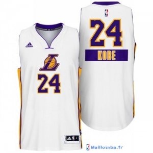 Maillot NBA Pas Cher Noël Los Angeles Lakers Kobe 24 Blanc