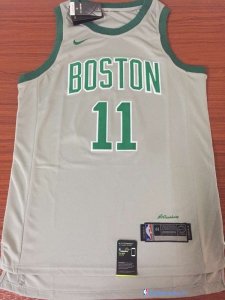 Maillot NBA Pas Cher Boston Celtics Kyrie Irving 11 Nike Gris Ville 2017/18