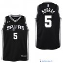 Maillot NBA Pas Cher San Antonio Spurs Junior Dejounte Murray 5 Noir Icon 2017/18