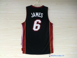 Maillot NBA Pas Cher Miami Heat LeBron James 6 Heat Noir