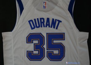 Maillot NBA Pas Cher Golden State Warriors Kevin Durant 35 Retro Blanc 2017/18