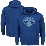 New York Knicks Majestic Blue Reflective Tek Patch Hoodie