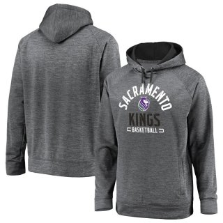 Sacramento Kings Fanatics Branded Gray Big & Tall Battle Charged Raglan Pullover Hoodie