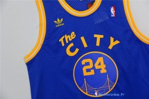 Maillot NBA Pas Cher Golden State Warriors Rick Barry 24 Retro Bleu