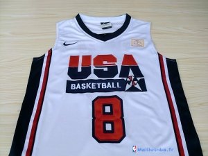 Maillot NBA Pas Cher USA 1992 Pippen 8 Blanc