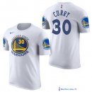 Maillot Manche Courte Golden State Warriors Stephen Curry 30 Blanc 2017/18