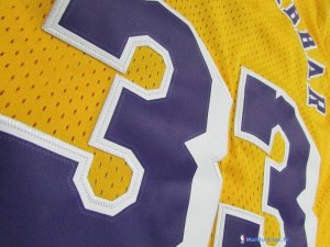 Maillot NBA Pas Cher Los Angeles Lakers Kareem Abdul Jabbar 33 Jaune