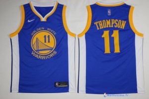 Maillot NBA Pas Cher Golden State Warriors Klay Thompson 11 Bleu Icon 2017/18