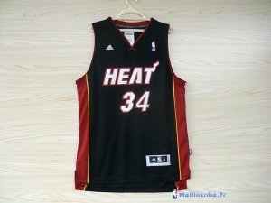 Maillot NBA Pas Cher Miami Heat Ray Allen 34 Noir Rouge