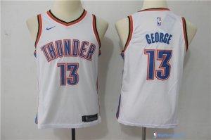 Maillot NBA Pas Cher Oklahoma City Thunder Junior Paul George 13 Blanc Association 2017/18