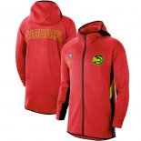 Atlanta Hawks Nike Red Authentic Showtime Therma Flex Performance Full-Zip Hoodie