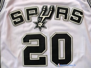 Maillot NBA Pas Cher San Antonio Spurs Manu Ginóbili 20 Blanc