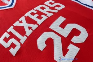 Maillot NBA Pas Cher Philadelphia Sixers 2016 Ben Simmons 25 Rouge