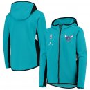 Charlotte Hornets Nike Teal Team Logo Showtime Performance Raglan Full-Zip Hoodie