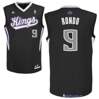 Maillot NBA Pas Cher Sacramento Kings Rajon Rondo 9 Noir