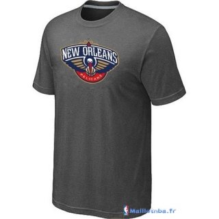 T-Shirt NBA Pas Cher New Orleans Pelicans Gris Fer