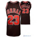 Maillot NBA Pas Cher Chicago Bulls Michael Jordan 23 Noir Bande