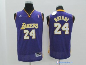 Maillot NBA Pas Cher Los Angeles Lakers Junior Kobe Bryant 24 Pourpre