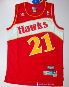 Maillot NBA Pas Cher Atlanta Hawks Dominique Wilkins 21 Rouge