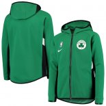 Boston Celtics Nike Kelly Green Team Logo Showtime Performance Raglan Full-Zip Hoodie