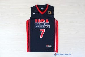 Maillot NBA Pas Cher USA 1992 Bird 7 Noir