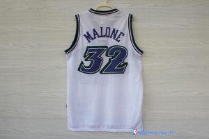 Maillot NBA Pas Cher Utah Jazz Karl Malone 32 Blanc