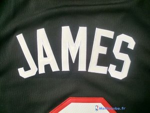 Maillot NBA Pas Cher Miami Heat LeBron James 6 Heat Noir