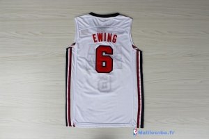 Maillot NBA Pas Cher USA 1992 Patrick Ewing 6 Blanc