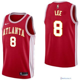 Maillot NBA Pas Cher Atlanta Hawks Damion Lee 8 Retro Rouge 2017/18