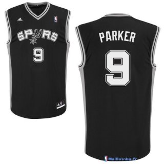 Maillot NBA Pas Cher San Antonio Spurs Tony Parker 9 Noir