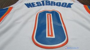 Maillot NBA Pas Cher Oklahoma City Thunder Russell Westbrook 0 Blanc Association 2017/18