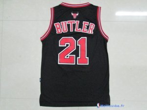 Maillot NBA Pas Cher Chicago Bulls Jimmy Butler 21 Noir Bande