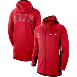 Chicago Bulls Nike Red Authentic Showtime Therma Flex Performance Full-Zip Hoodie