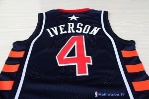 Maillot NBA Pas Cher USA 2004 Iverson 4 Noir