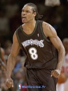 Maillot NBA Pas Cher Minnesota Timberwolves Latrell Sprewell 8 Retro Noir