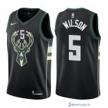 Maillot NBA Pas Cher Milwaukee Bucks D.J. Wilson 5 Noir Statement 2017/18