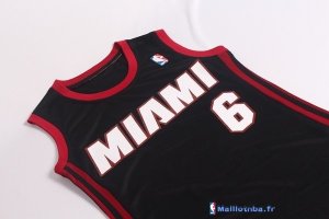 Maillot NBA Pas Cher Miami Heat Femme LeBron James 6 Noir