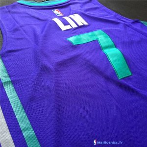 Maillot NBA Pas Cher Charlotte Hornets Jeremy Lin 7 Bleu