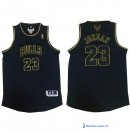 Maillot NBA Pas Cher Chicago Bulls Michael Jordan 23 Noir Or