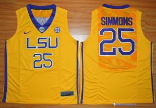 Maillot NCAA Pas Cher LSU Bobby Simmons 25 Jaune