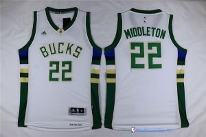 Maillot NBA Pas Cher Milwaukee Bucks Khris Middleton 22 Blanc