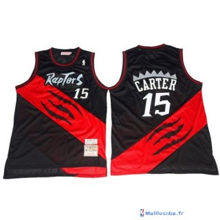 Maillot NBA Pas Cher Toronto Raptors Vince Carter 15 Retro Noir Rouge