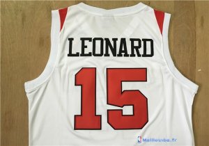 Maillot NCAA Pas Cher San Diego State Kawhi Leonard 15 Blanc