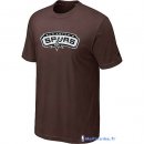 T-Shirt NBA Pas Cher San Antonio Spurs Brun
