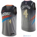 Maillot NBA Pas Cher Oklahoma City Thunder Nick Collison 4 Nike Gris Ville 2017/18