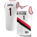 Portland Trail Blazers Anfernee Simons Fanatics Branded White Fast Break Player Jersey - Association Edition