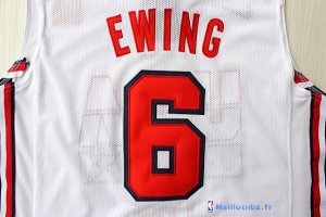 Maillot NBA Pas Cher USA 1992 Patrick Ewing 6 Blanc