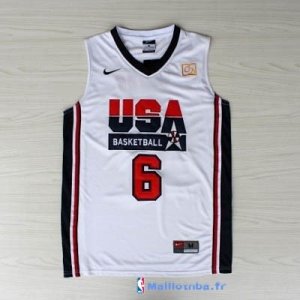 Maillot NBA Pas Cher USA 1992 Patrick Ewing 6 Blanc