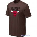 T-Shirt NBA Pas Cher Chicago Bulls Brun